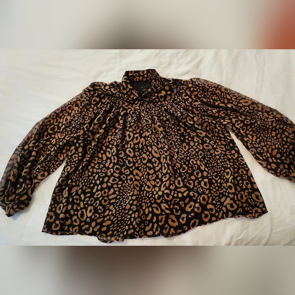Ann Taylor Leopard Print Blouse
